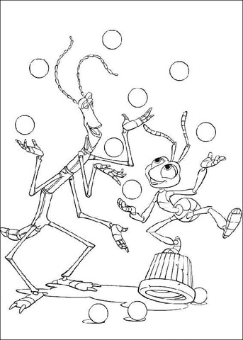 Slim And Flik Coloring Page